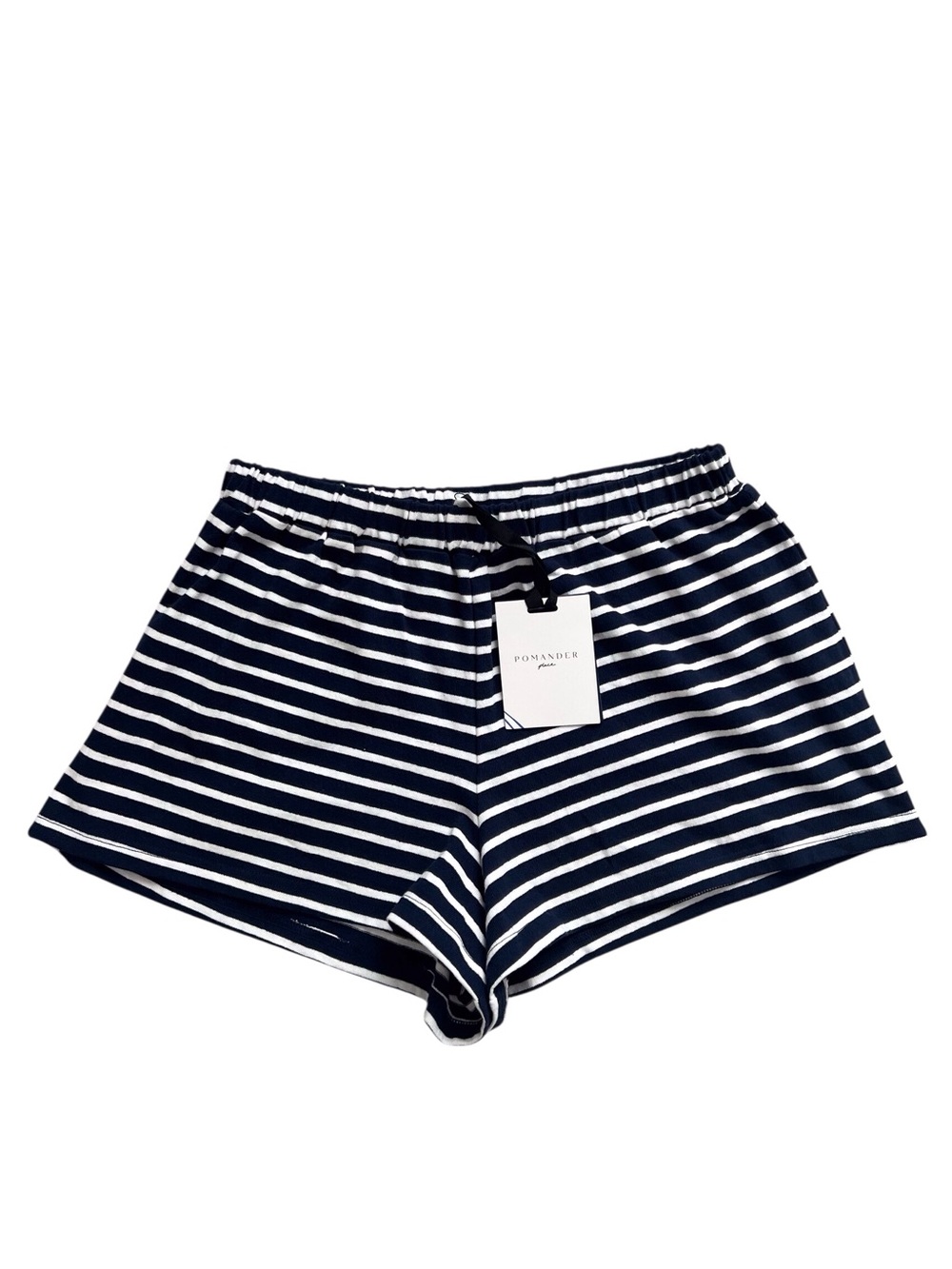 Tuckernuck Pomander Place Women’s Cotton Shorts Navy Stripe Nautical NEW Large